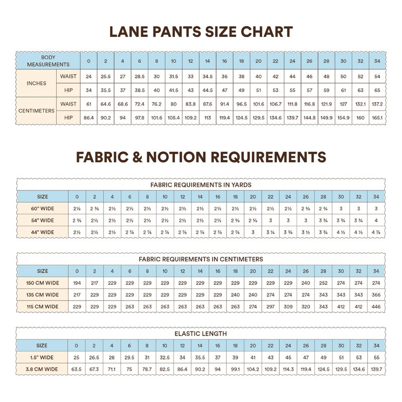 Lane Pants Sewing Pattern