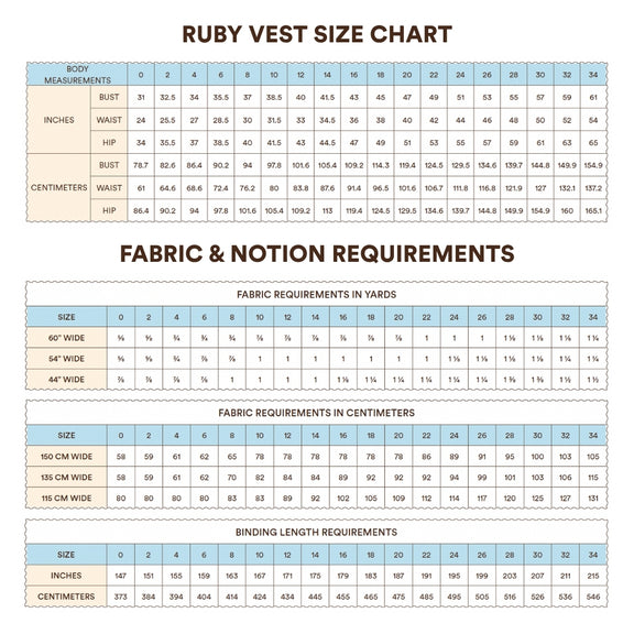 Ruby Vest Sewing Pattern