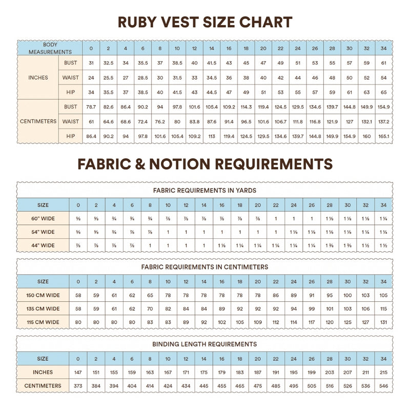 Ruby Vest Sewing Pattern