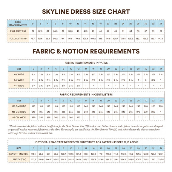 Skyline Dress Sewing Pattern