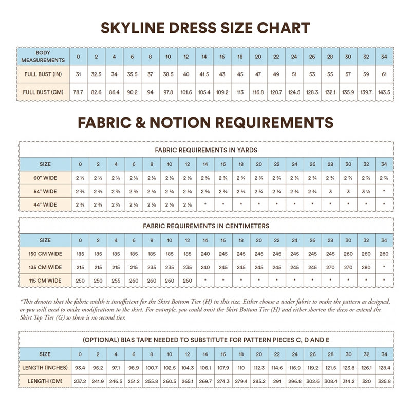 Skyline Dress Sewing Pattern