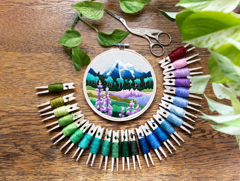 Mount Robson DIY Embroidery Kit by Anna Angiels