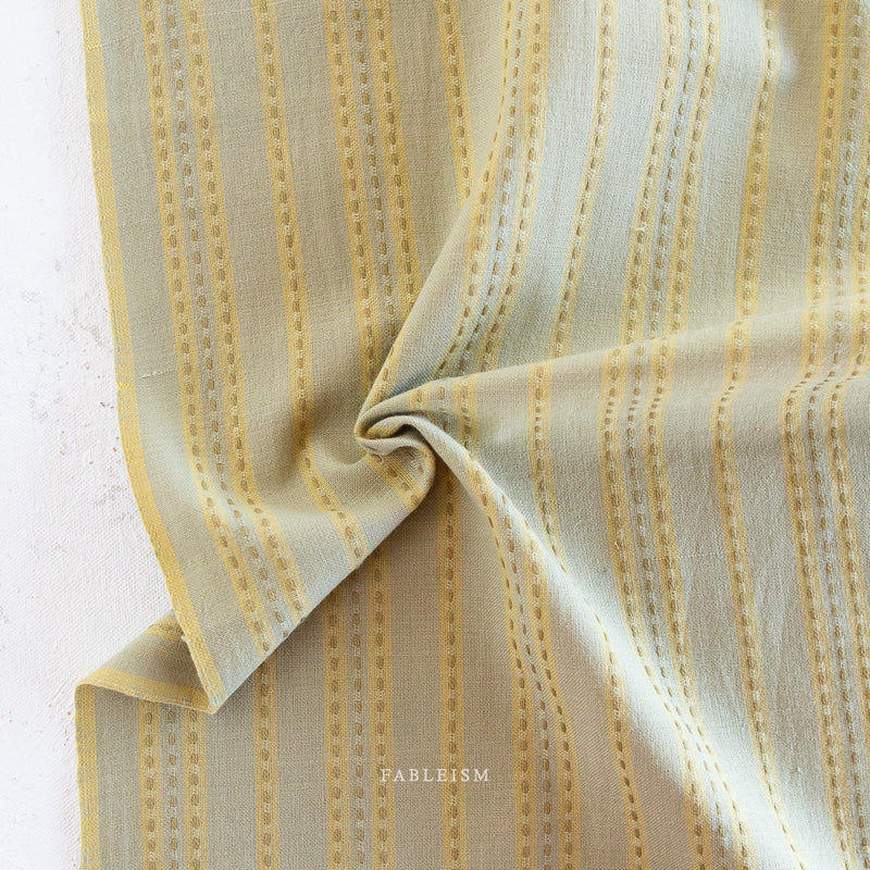 Lucky Loom Stitch Stripe in Sage by Fableism