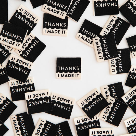 Thanks I Made It Organic Cotton - Sewing Woven Label Tags by Sarah Hearts